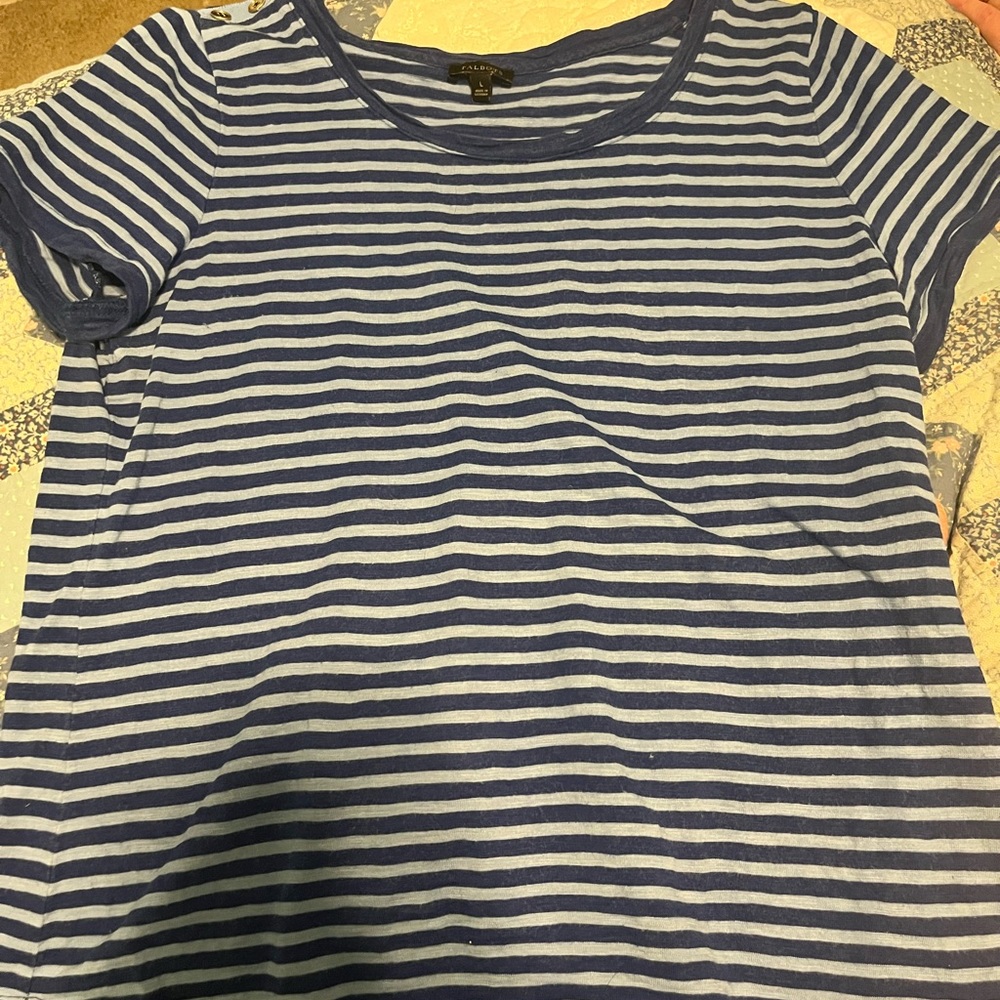 Talbots blue striped shirt